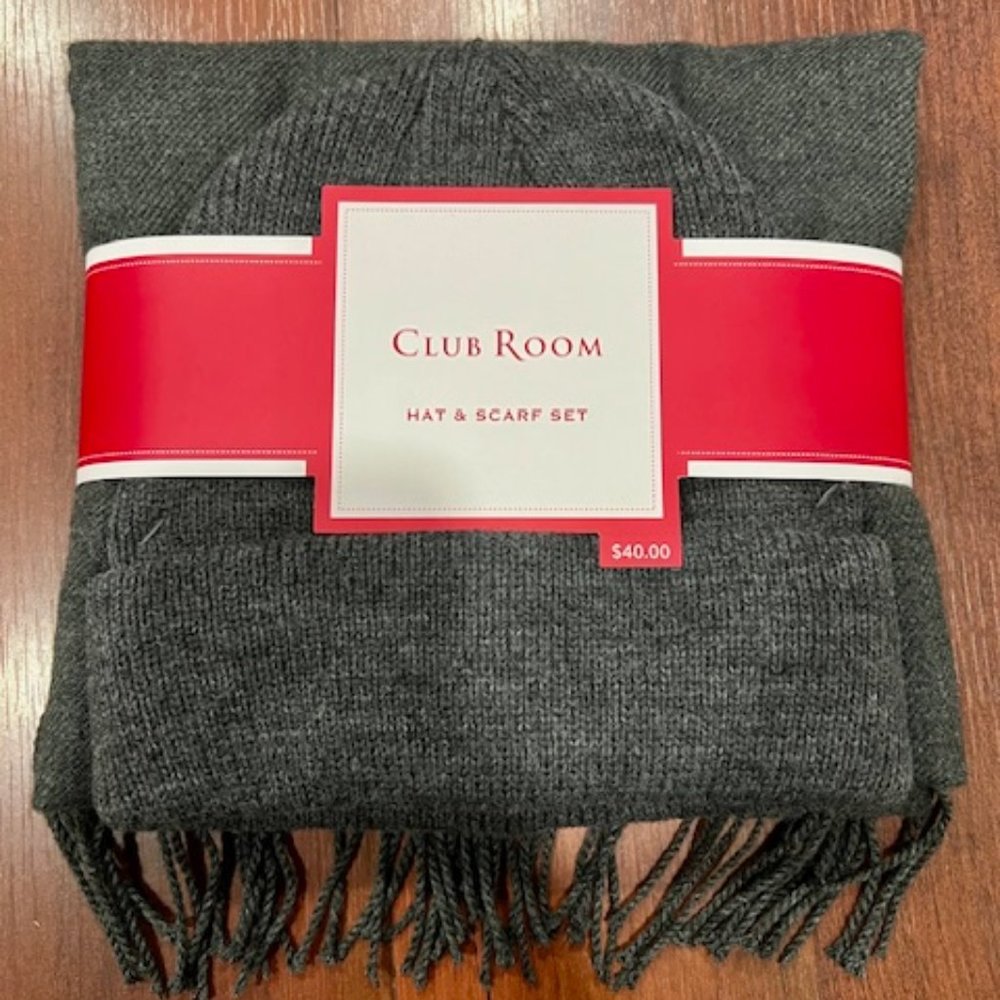 Club Room Men's Beanie & Scarf Set